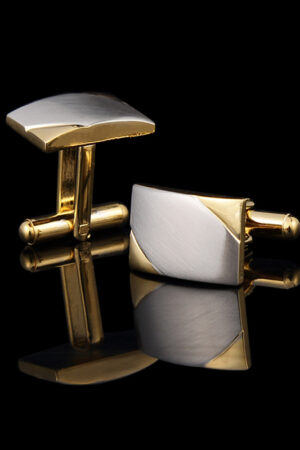 Gold and Silver Metal cufflinks