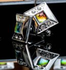 silver stone cufflinks