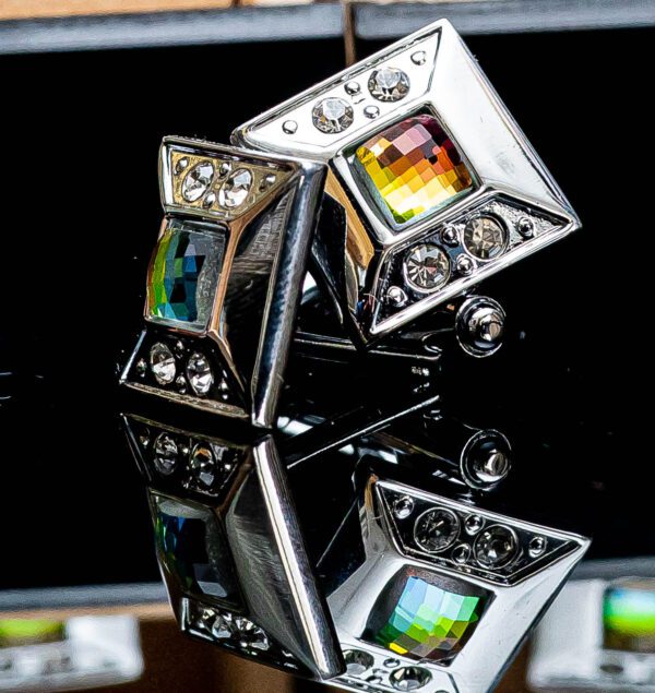 silver stone cufflinks